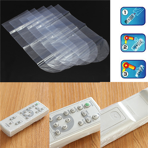 5pcs pro heat shrink film tv air-conditioner video remote control protector cover protective case