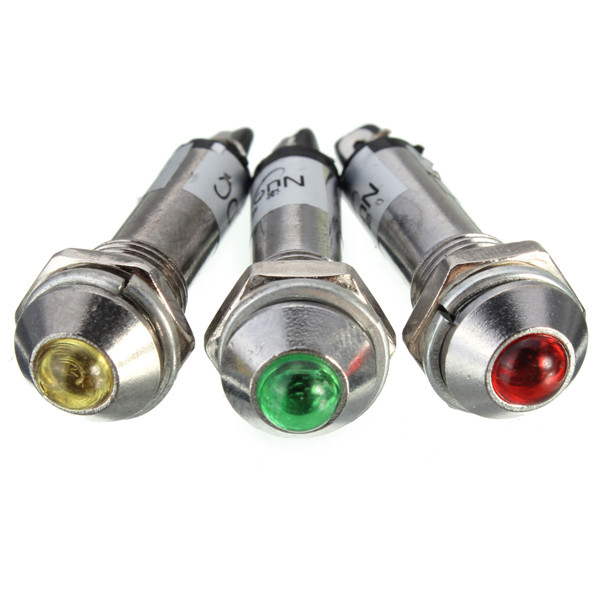8mm led dashboard panel indicator warning light bulb lamp 12v for car lorry boat