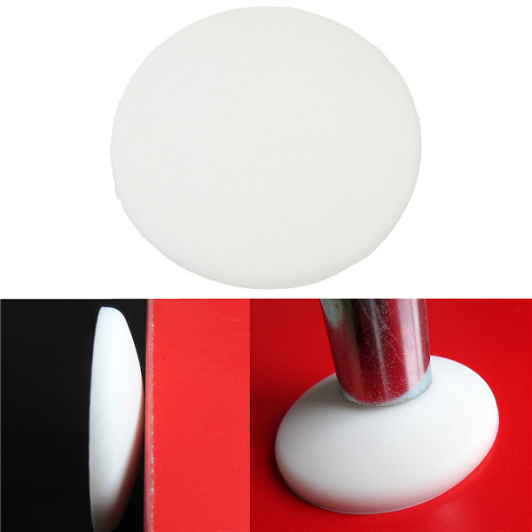 anti slip silicone round wall protector self adhesive door handle bumper guard stopper rubber white