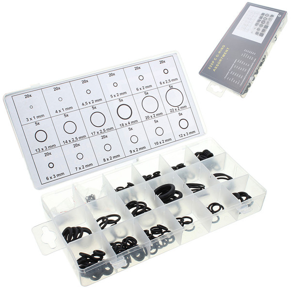 brand new 225pcs rubber metric nitrile o ring assortment set for hydraulic pumps plumbing