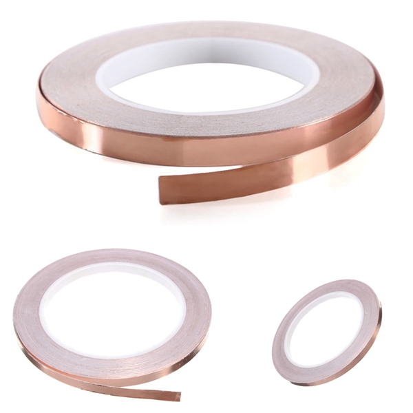 brand new 6mm x 20m adhesive single face electric conduction copper foil tape emi shielding guitar slug and snail barrier brand new 6mm x 20m adhesive single face electric conduction copper foil tape emi shielding guitar slug and snail barrier