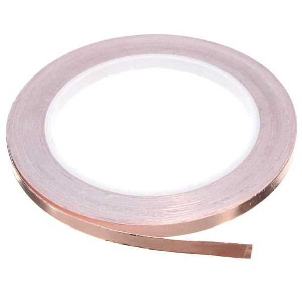 brand new 6mm x 20m adhesive single face electric conduction copper foil tape emi shielding guitar slug and snail barrier