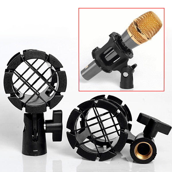 brand new universal sgun microphone mic suspension shock mount pencil clamp condenser holder clip studio sound recording