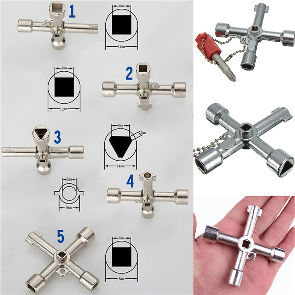 cross switch key wrench with accessories 5 in 1 universal square triangle train electrical cupboard box elevator cabinet alloy cross switch key wrench with accessories 5 in 1 universal square triangle train electrical cupboard box elevator cabinet alloy