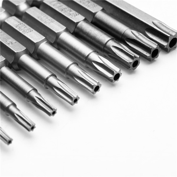 good 12pcs s2 screwdriver bit torx bit tools magnetic screwdriver bit air tools 1/4 t8 t9 t10 t15 t20 t25 t30 t40