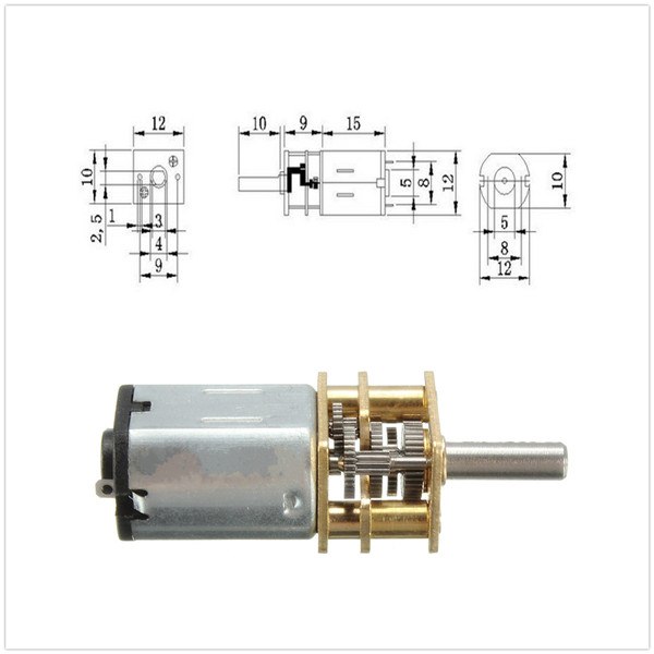 good 1pc for dc 12v motor speed micro motor robot motor metal gear box mini metal gear motor and gear model 300rpm