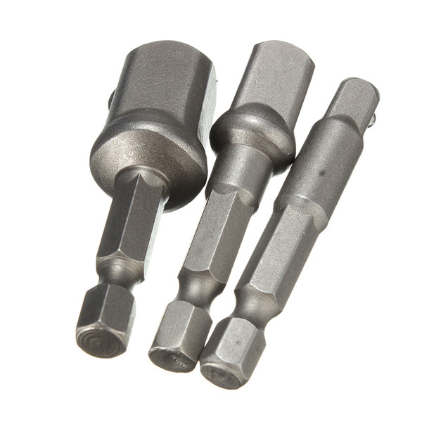 good 3pcs/set six angle handle sleeve turn square rod six angle wrench extension pole adapter driver set 1/4 3/8 1/2 inch