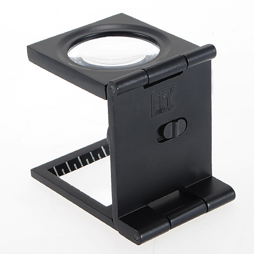new 5x led fold stand scale fabric cloth jeweler square magnifier magnifing glass loupe square
