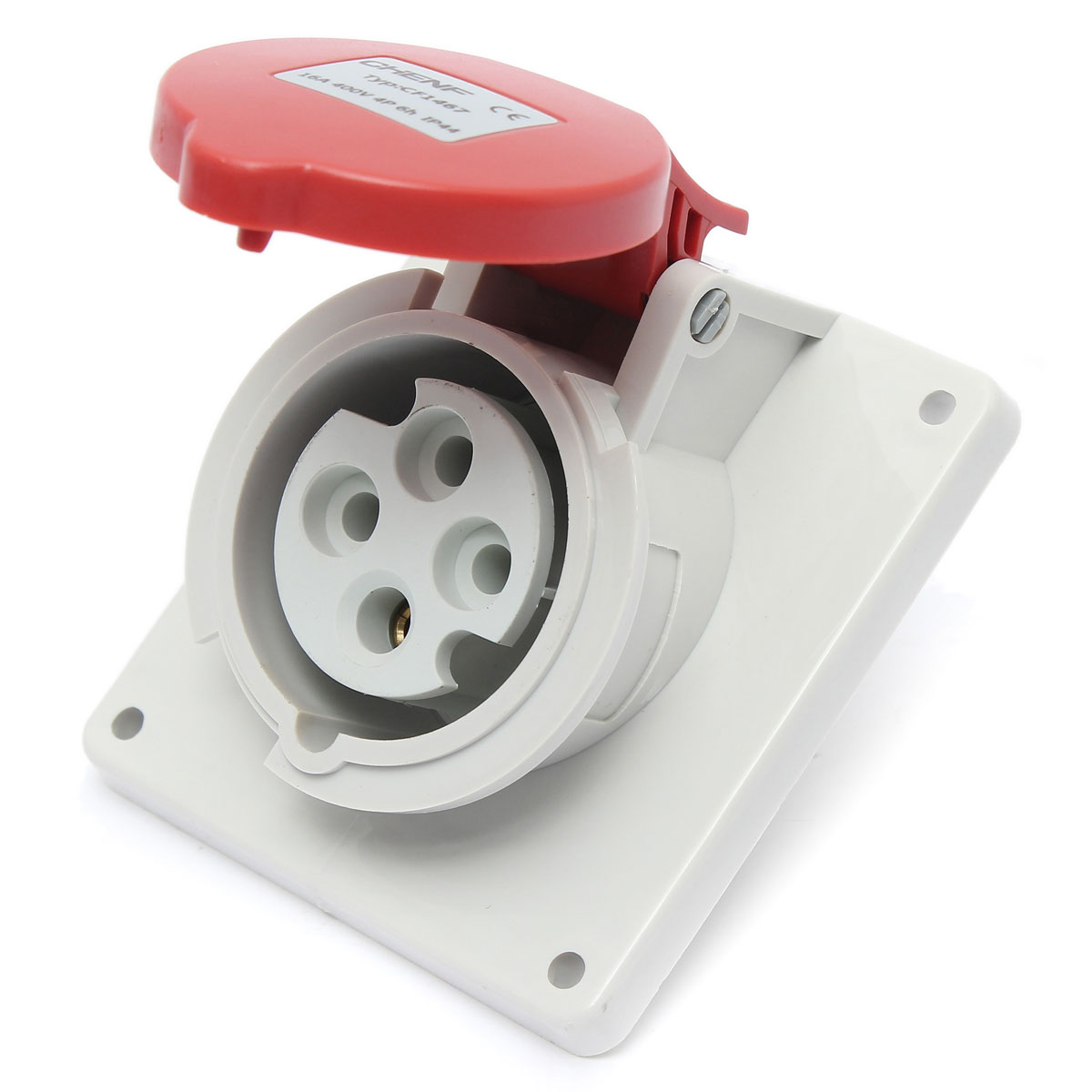 new cf1467 industrial oblique outlet socket plug connector 4-pin outdoor red nylon new cf1467 industrial oblique outlet socket plug connector 4-pin outdoor red nylon