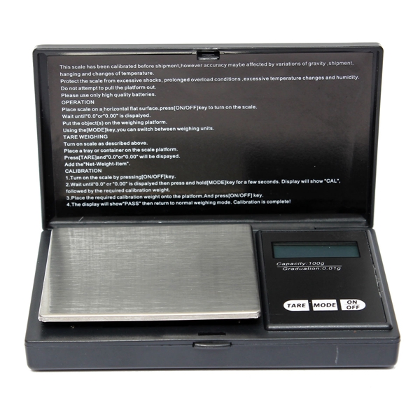 new precision digital scales 100g x 0.01g reloading powder grain jewelry carat black