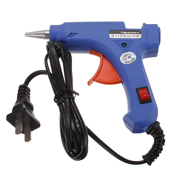 newest professional 20w 100-240v mini electric heating melt glue gun + 10pcs glue sticks