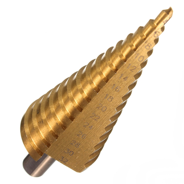the pagoda shape 4-32mm hss triangle shank pagoda metal steel step drill bit hole cutter cut tool a single pack