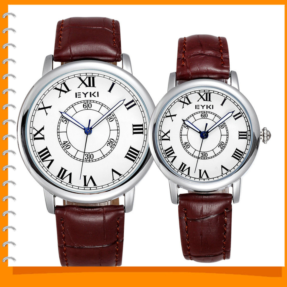 eyki imported quartz movement leather couple lover watch clock men women pair wrist watches number & luminous analog wristwatch eyki imported quartz movement leather couple lover watch clock men women pair wrist watches number & luminous analog wristwatch