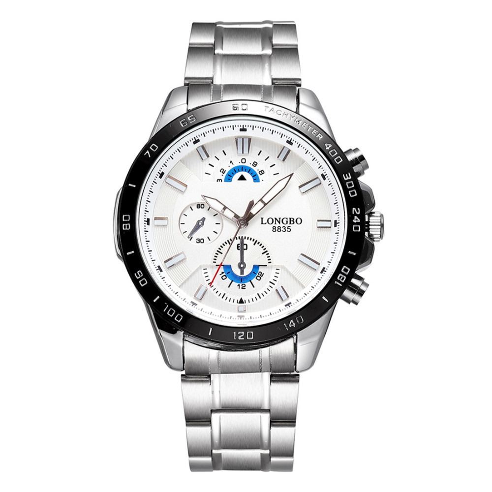 longbo fashion imported quartz movement wrist watches men waterproof alloy case male men wristwatch with luminous pointer