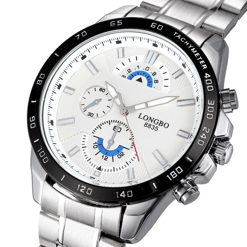 longbo fashion imported quartz movement wrist watches men waterproof alloy case male men wristwatch with luminous pointer