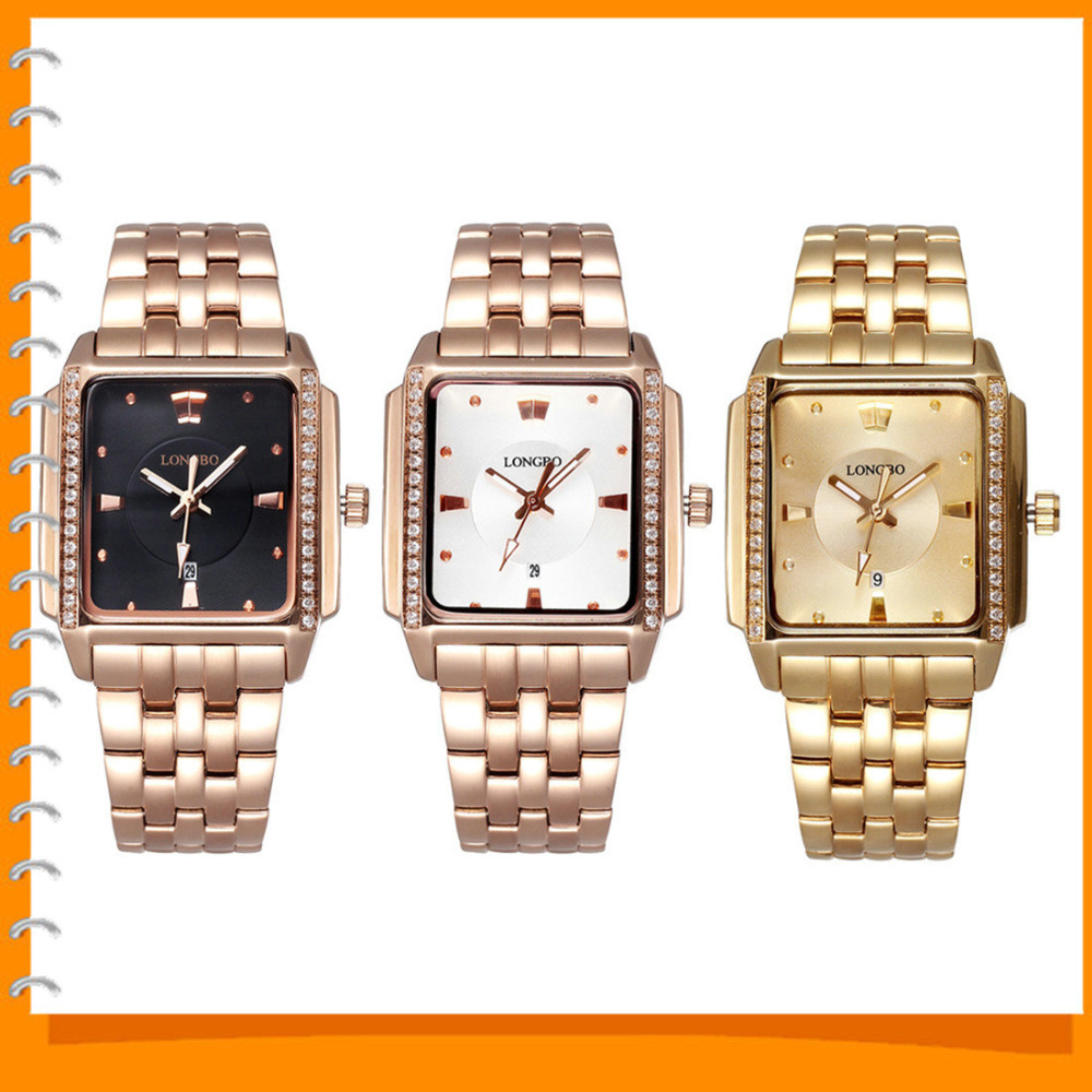 longbo imported quartz movement 30m waterproof wrist watches men & women alloy gold wristwatches with calendar luminous pointer longbo imported quartz movement 30m waterproof wrist watches men & women alloy gold wristwatches with calendar luminous pointer