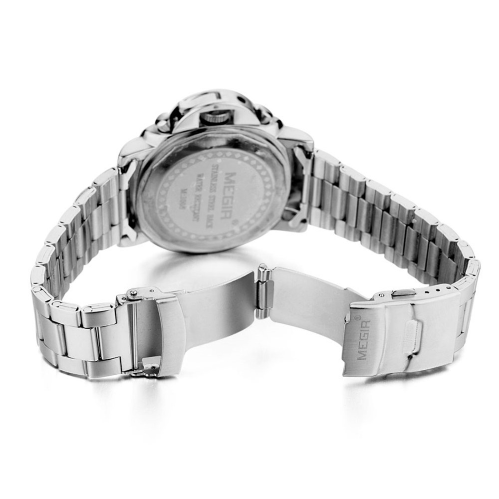megir 2302 imported quartz movement wrist watches men male clock wristwatch for men with stainless steel case & band