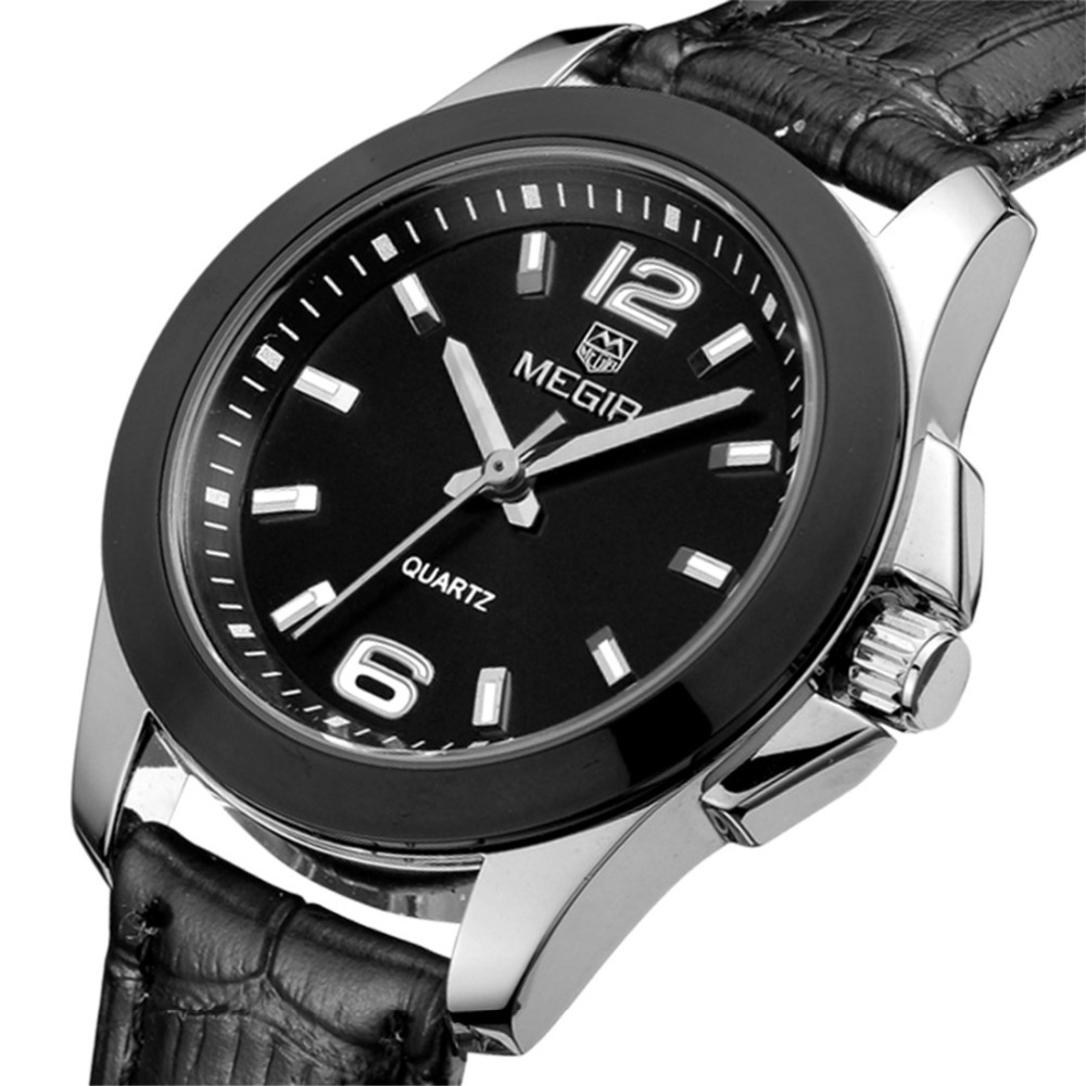 megir 2520 waterproof quartz ladies wrist watch women genuine leather band alloy shell wristwatch for female girls