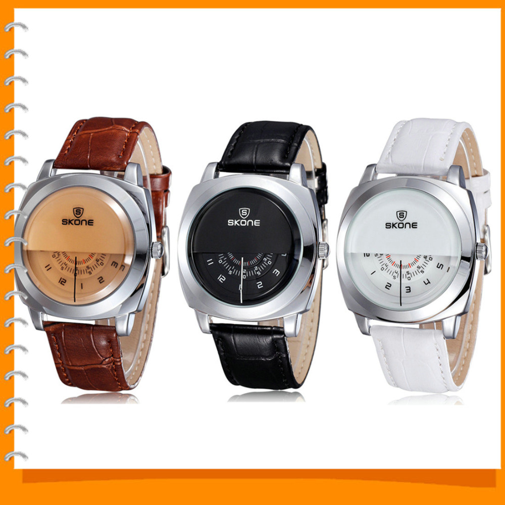 skone 5017 genuine leather unisex wrist watch men women wristwatch clock for male female ladies with 3 little dials display skone 5017 genuine leather unisex wrist watch men women wristwatch clock for male female ladies with 3 little dials display