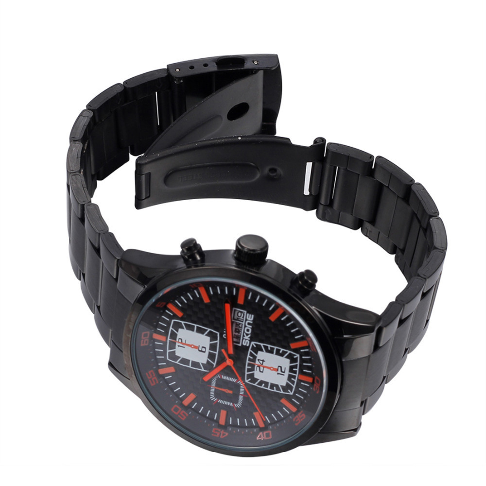 skone imported japan quartz movement watches men waterproof round alloy fashion wrist watch men wrisrwatches