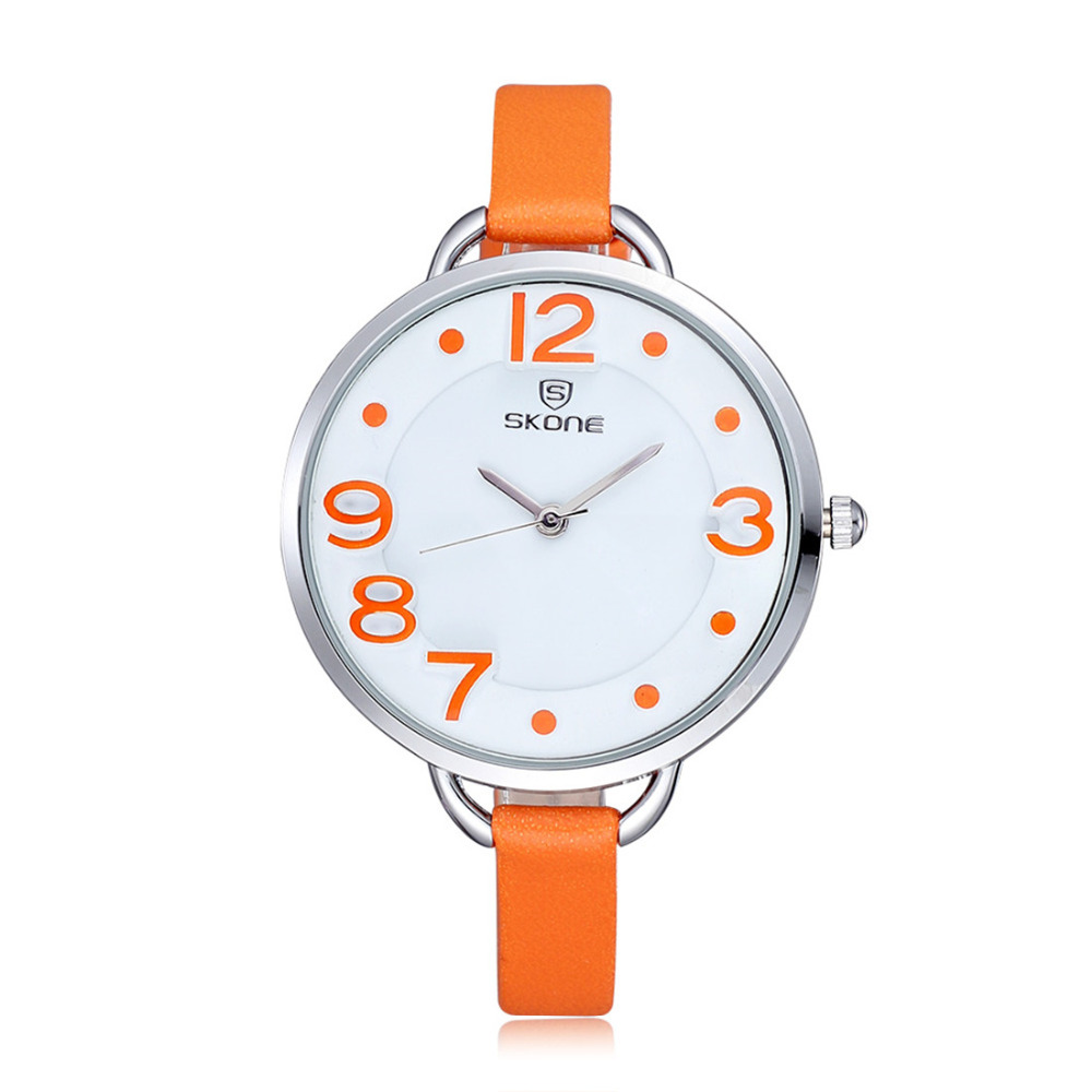 skone waterproof wrist watches women clock imported quartz movement pu leather fashion exquisite female ladies wristwatches