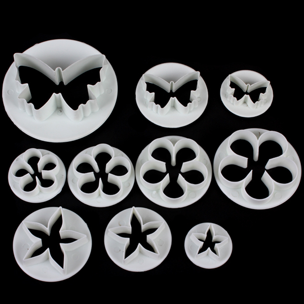 12 sets 37pcs! fondant cake cookie sugar craft decorating plunger flowers modelling tools set diy cake cutters molds sugarcraft