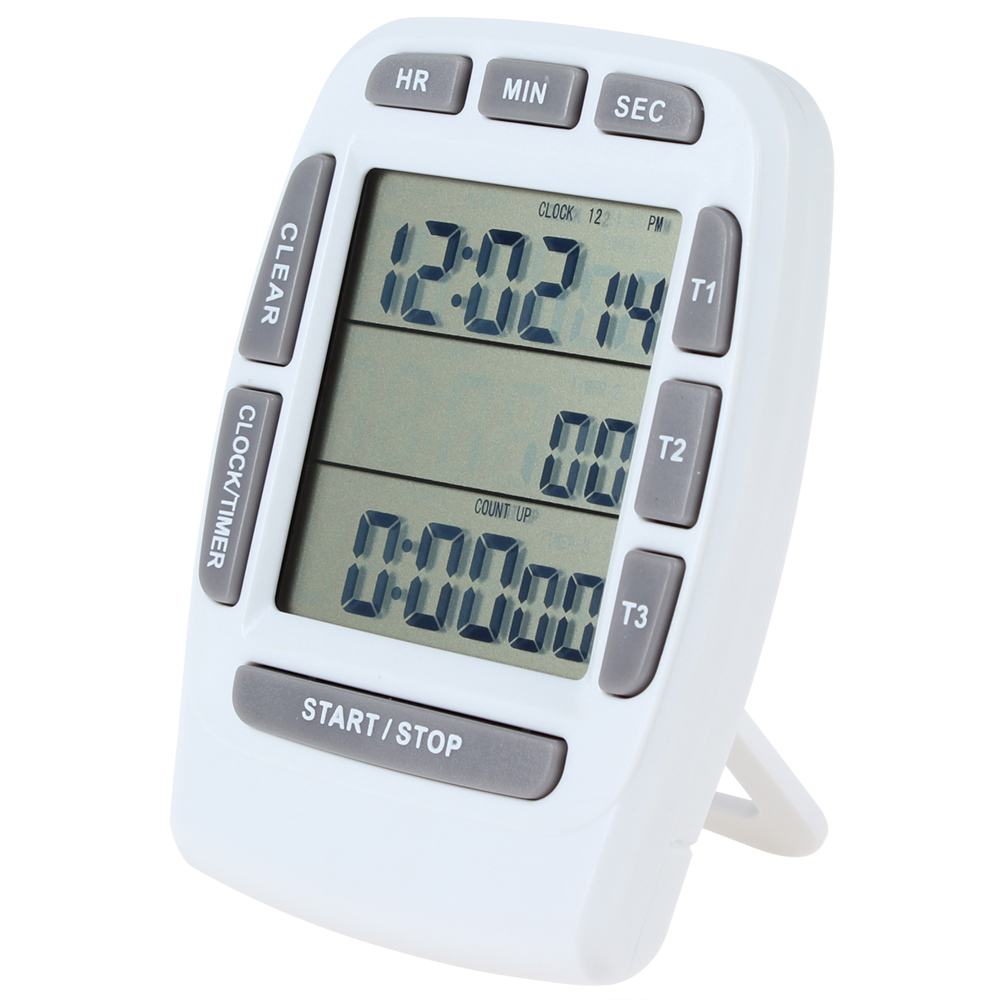 3-line lcd triple display digital kitchen timer alarm countdown stopwatch + clock for kitchen cooking tools 3-line lcd triple display digital kitchen timer alarm countdown stopwatch + clock for kitchen cooking tools