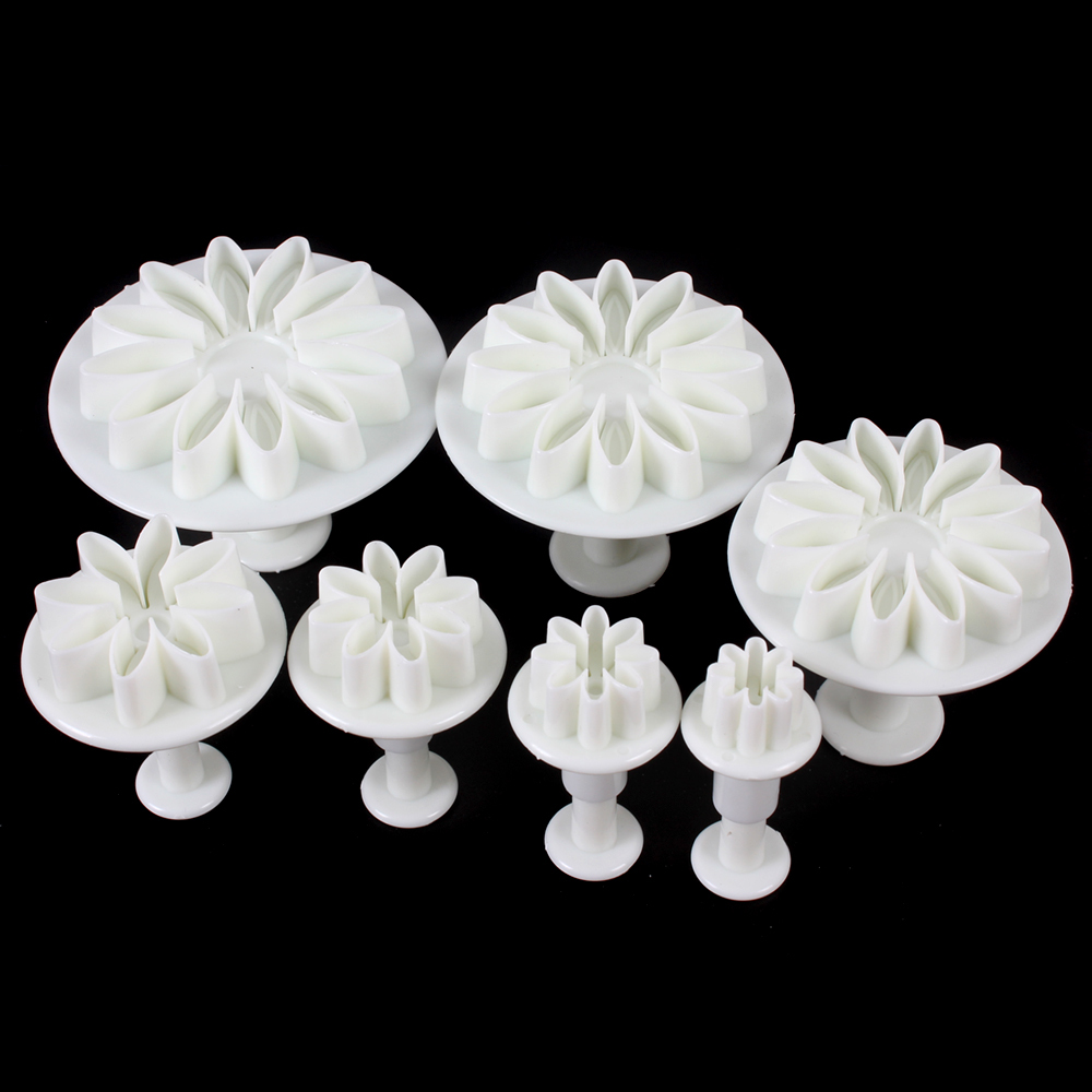 33pcs 10 sets mixed fondant plunger cutters mould and tools for plastic fondant cake decoration tools & cookie sugarcraft