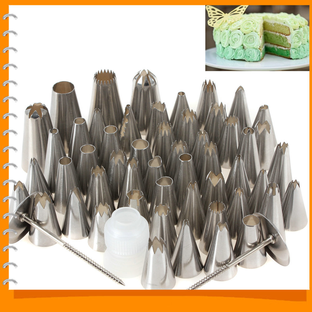 52pcs icing piping nozzles pastry tips stainless steel fondant cake piping nozzles set sugarcraft decorating tool 52pcs icing piping nozzles pastry tips stainless steel fondant cake piping nozzles set sugarcraft decorating tool