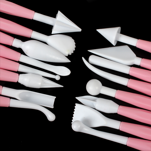 8pcs/set! fondant cake decorating modelling cake flowers tools sets fondant cake modeling craft decorating with 16 craft head