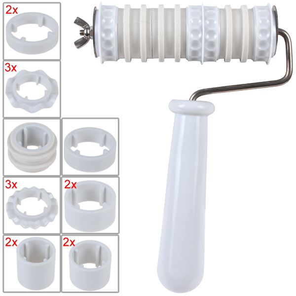 fondant cake cookies biscuit flour ribbon roller cutter embosser fondant cake decorating tool sets with 26 decorating wheels