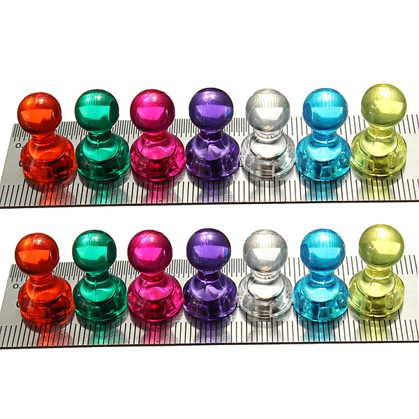 14pcs strong colored magnetic thumbtacks neodymium noticeboard skittle pin magnets fridge diy whiteboard color random