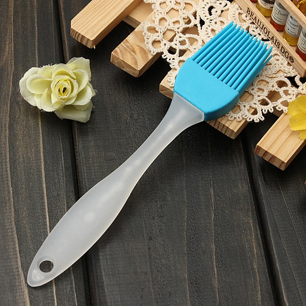 1pcs temperature resistant silicone bakeware utensil pastry basting bbq brush baking cooking oil butter brushes 4 colors