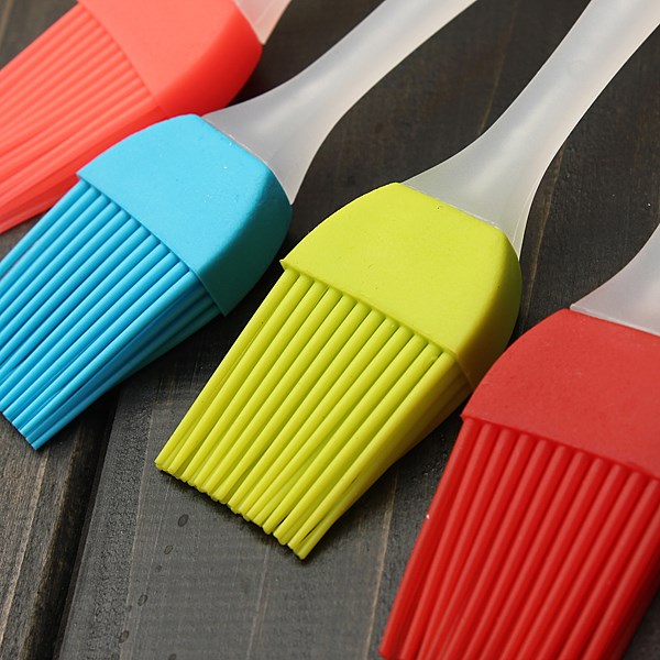 1pcs temperature resistant silicone bakeware utensil pastry basting bbq brush baking cooking oil butter brushes 4 colors