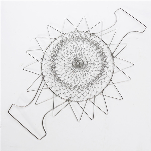 2015 new arrival foldable steam rinse strain fry chef basket strainer net kitchen cooking too