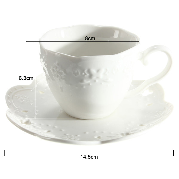 2015 new arrival japanese ceramic coffee cup + coaster and saucer suit butterfly relief coffee cup