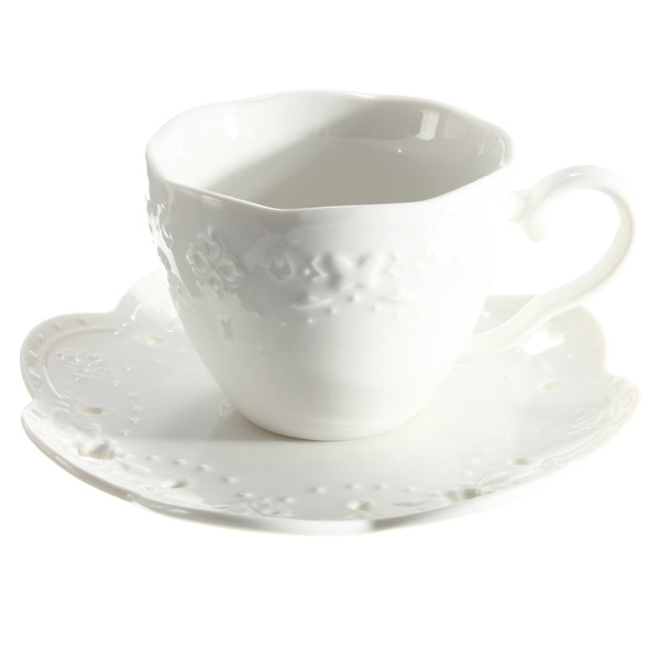2015 new arrival japanese ceramic coffee cup + coaster and saucer suit butterfly relief coffee cup
