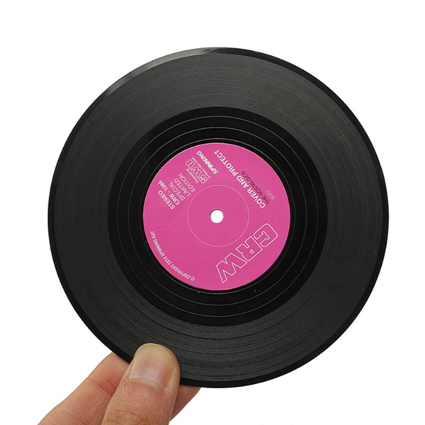 2015 new arrival set of 6pcs drink retro vinyl coffee drinking cup mug coaster placemat novelty