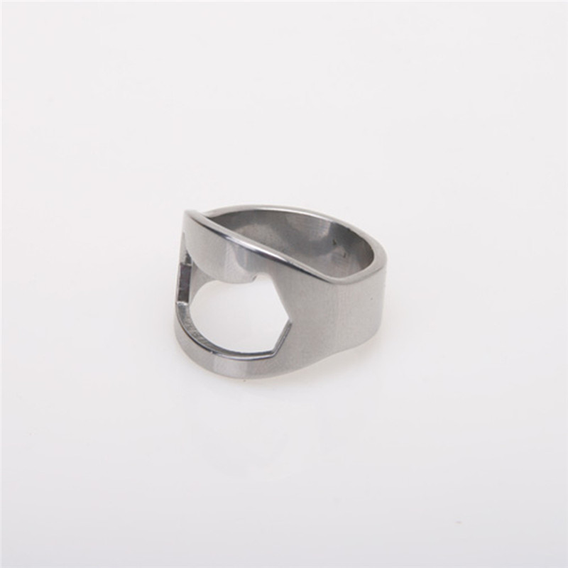 2015 new arrival special offer 1 pcs stainless steel finger ring bottle opener bar beer wine waiter pocket cooking tool silver