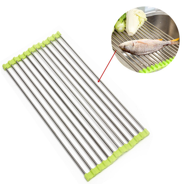2015 stainless steel drain rack folding sink shelf dish rack drip shelf storage rack kitchen dishes rackescorredor