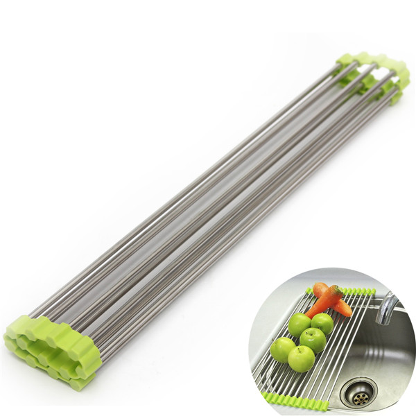 2015 stainless steel drain rack folding sink shelf dish rack drip shelf storage rack kitchen dishes rackescorredor