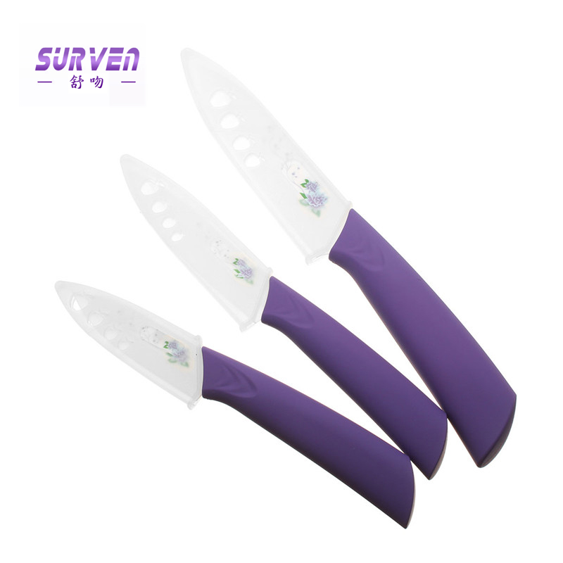 2015 top brand surven flower painted zirconia ceramic kitchen knife set fruit kit 3" 4" 5'' inch purple knifes with covers 2015 top brand surven flower painted zirconia ceramic kitchen knife set fruit kit 3" 4" 5'' inch purple knifes with covers