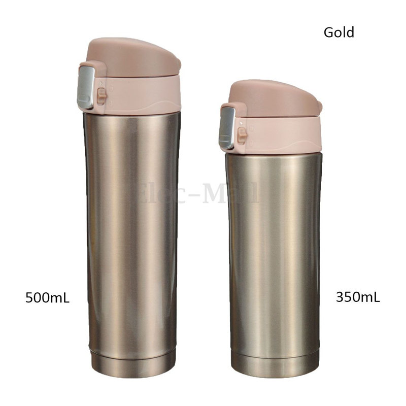 350ml/500ml travel mug office tea coffee water cup bottle stainless steel insulation cup keep and cooling 4color