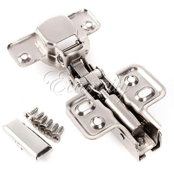 35mm kitchen cabinet door hinge cup full overlay close satin nickel cupboard closet damper hardware with screw
