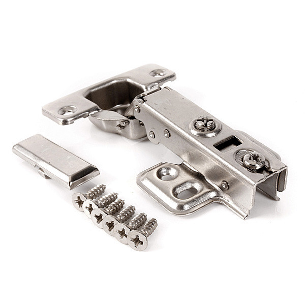 35mm kitchen cabinet door hinge cup full overlay close satin nickel cupboard closet damper hardware with screw