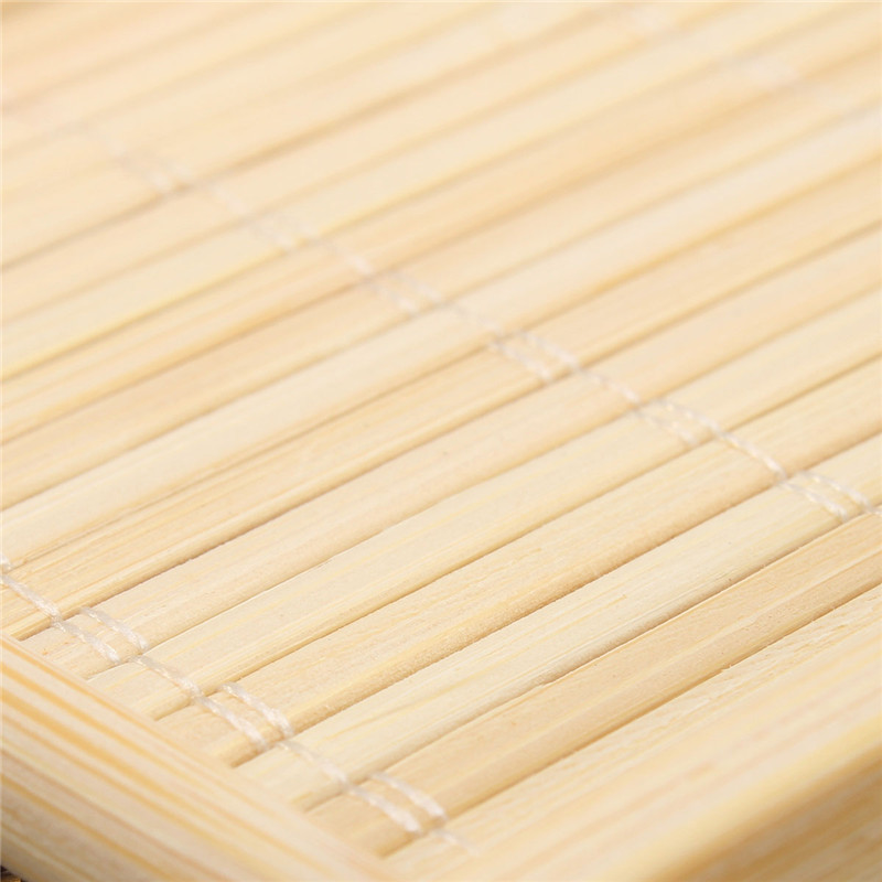 4pcs bamboo tea cup mat square handmade cup mat for kungfu tea set classic coasters pastoral tea tools home decoration
