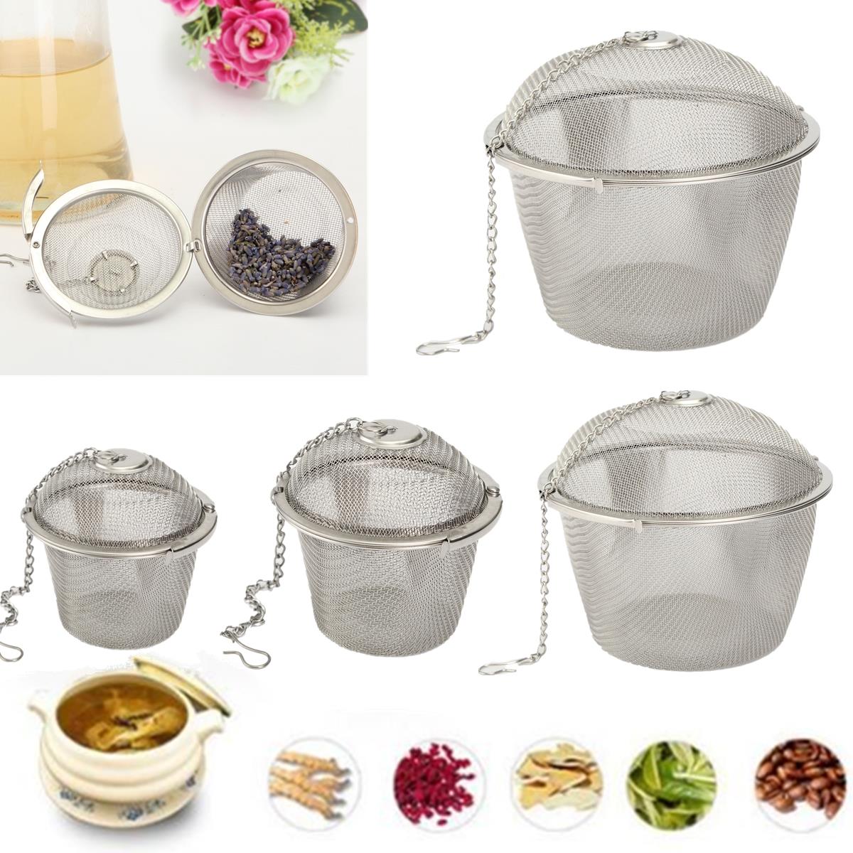 6.5cm silver reusable stainless mesh herbal ball tea spice strainer teakettle locking tea filter infuser spice m size 6.5cm silver reusable stainless mesh herbal ball tea spice strainer teakettle locking tea filter infuser spice m size