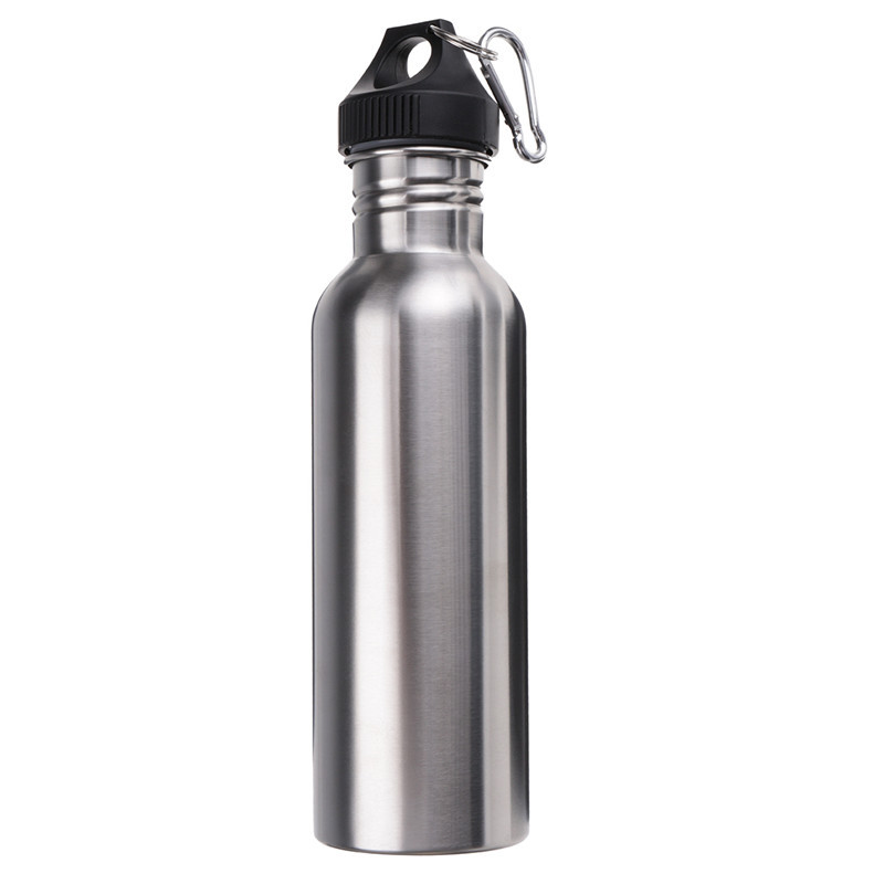 750ml stainless steel wide mouth water bottle with carry outdoor carabiner sporting water bottle water cup