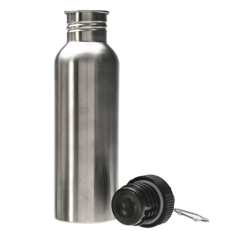 750ml stainless steel wide mouth water bottle with carry outdoor carabiner sporting water bottle water cup