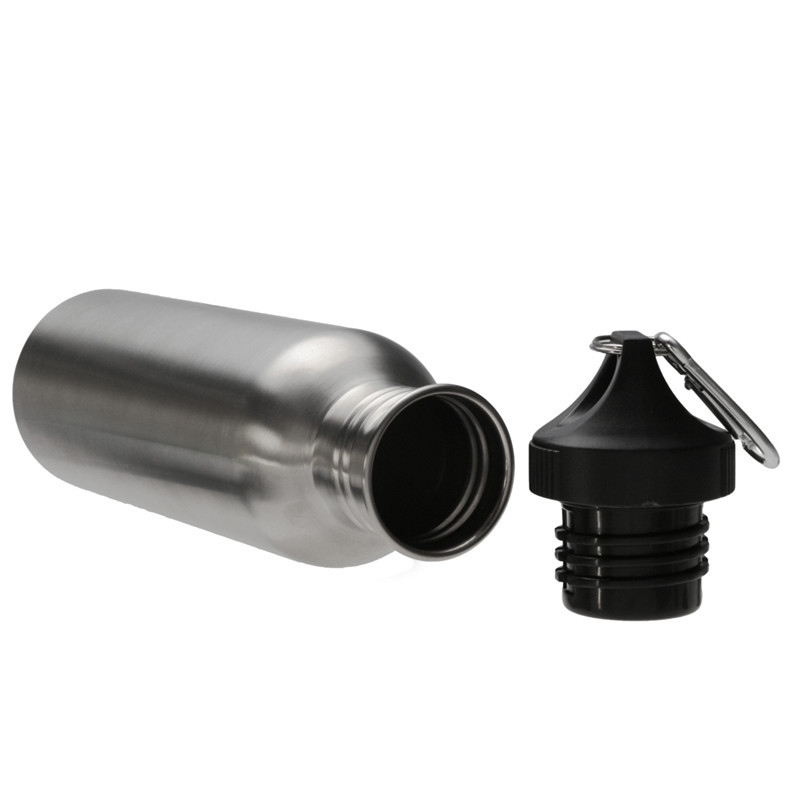 750ml stainless steel wide mouth water bottle with carry outdoor carabiner sporting water bottle water cup